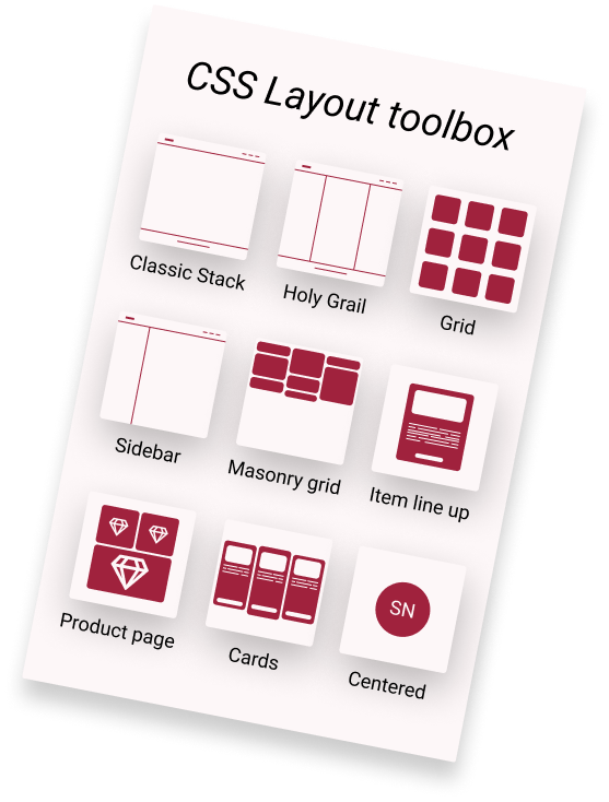 CSS layout toolbox illustration